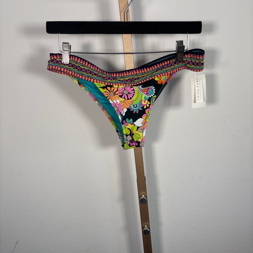 Trina Turk Multicolor Floral Halter Bikini Set Size 8 NWT - Picture 3 of 8
